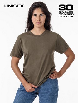 20001 - Short Sleeve 4.3 oz Fine Jersey Crew Tee