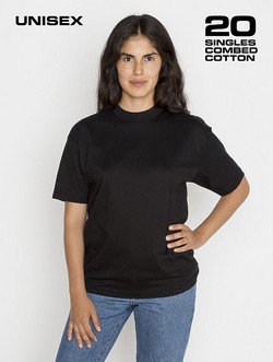 2017MN - S/S Mock Crew Neck 6.0oz Heavy