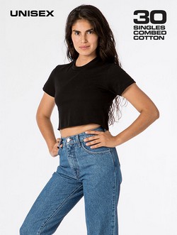 23302 - Fine Jersey Short Sleeve Crop Tee