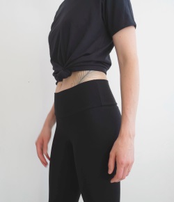 CA8350 - Cotton Spandex Wide-Waistband Leggings - Made in USA