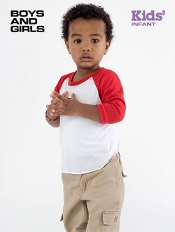 FF0053 - Infant 3/4 Slv Ply Ctn Raglan