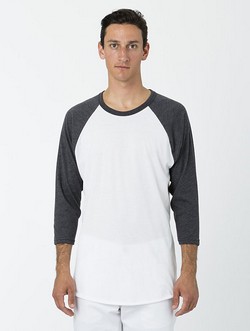 FF53 - 3/4 Slv Ctn Poly Raglan 3.8oz