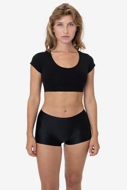 RNT332 - Nylon Tricot Shiny Mini Shorts