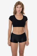RNT332 - Nylon Tricot Shiny Mini Shorts