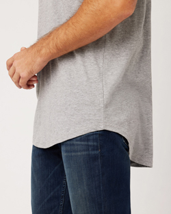 MC1050 - Premium Long T-Shirt w/ Scallop Bottom and Drop Tail
